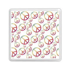 Colorful Rainbow Peace Symbols Memory Card Reader (square) by SpinnyChairDesigns
