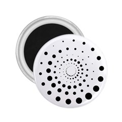 Abstract Black And White Polka Dots 2 25  Magnets by SpinnyChairDesigns