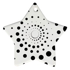 Abstract Black And White Polka Dots Star Ornament (two Sides) by SpinnyChairDesigns