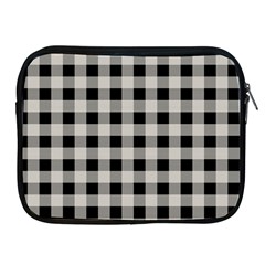 Black And White Buffalo Plaid Apple Ipad 2/3/4 Zipper Cases by SpinnyChairDesigns