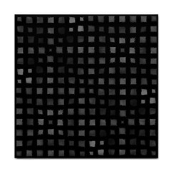 Abstract Black Checkered Pattern Face Towel by SpinnyChairDesigns