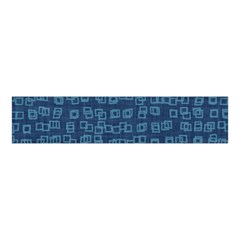 Blue Abstract Checks Pattern Velvet Scrunchie