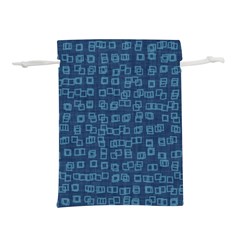 Blue Abstract Checks Pattern Lightweight Drawstring Pouch (s) by SpinnyChairDesigns