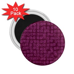 Plum Abstract Checks Pattern 2 25  Magnets (10 Pack)  by SpinnyChairDesigns