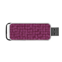 Plum Abstract Checks Pattern Portable Usb Flash (two Sides) by SpinnyChairDesigns