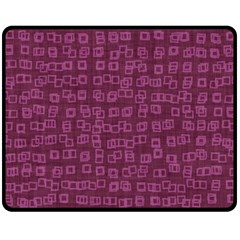 Plum Abstract Checks Pattern Double Sided Fleece Blanket (medium)  by SpinnyChairDesigns
