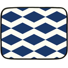 Diamonds Blue Double Sided Fleece Blanket (mini) 