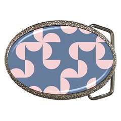 Pink And Blue Shapes Belt Buckles