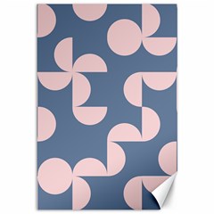 Pink And Blue Shapes Canvas 12  X 18 