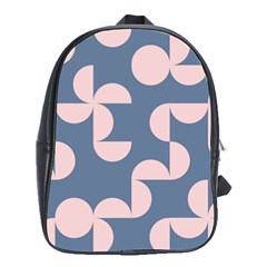 Pink And Blue Shapes School Bag (large)