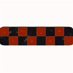 Red And Black Checkered Grunge  Large Bar Mats by SpinnyChairDesigns