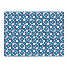 Country Blue Checks Pattern Double Sided Flano Blanket (mini)  by SpinnyChairDesigns