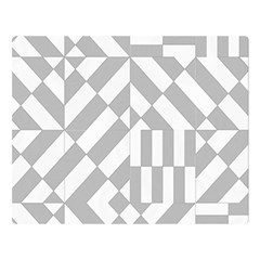 Truchet Tiles Grey White Pattern Double Sided Flano Blanket (large)  by SpinnyChairDesigns