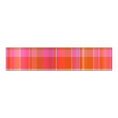 Pink Orange Madras Plaid Velvet Scrunchie