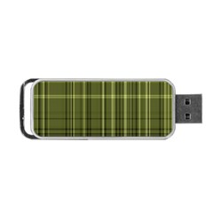 Green Madras Plaid Portable Usb Flash (one Side) by SpinnyChairDesigns