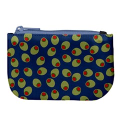 Green Olives With Pimentos Large Coin Purse by SpinnyChairDesigns
