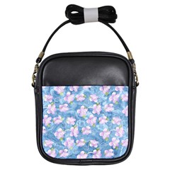 Watercolor Violets Girls Sling Bag by SpinnyChairDesigns