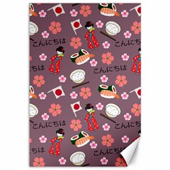 Japan Girls Canvas 12  x 18 