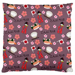 Japan Girls Large Flano Cushion Case (one Side) by kiroiharu