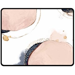 Pink And Blue Marble Fleece Blanket (medium)  by kiroiharu