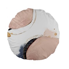 Pink And Blue Marble Standard 15  Premium Round Cushions by kiroiharu