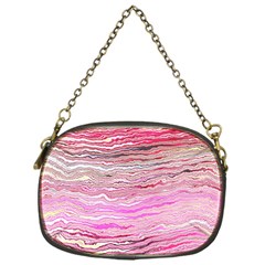 Pink Abstract Stripes Chain Purse (one Side) by SpinnyChairDesigns