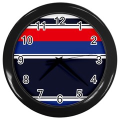 Casual Uniform Stripes Wall Clock (black)