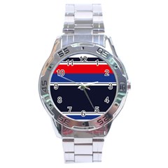 Casual Uniform Stripes Stainless Steel Analogue Watch by tmsartbazaar