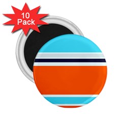 Tri Color Stripes 2 25  Magnets (10 Pack)  by tmsartbazaar