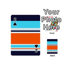 Tri Color Stripes Playing Cards 54 Designs (mini) by tmsartbazaar