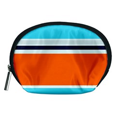 Tri Color Stripes Accessory Pouch (medium) by tmsartbazaar