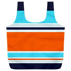 Tri Color Stripes Full Print Recycle Bag (xxl) by tmsartbazaar