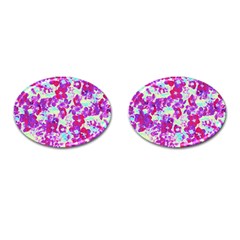 Spring Flowers Garden Cufflinks (oval)