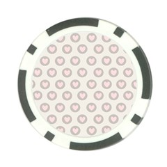 Pink And Brown Hearts Poker Chip Card Guard