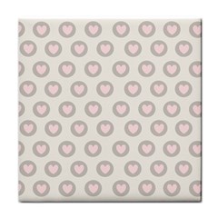 Pink And Brown Hearts Face Towel