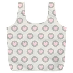 Pink And Brown Hearts Full Print Recycle Bag (xxxl) by MooMoosMumma