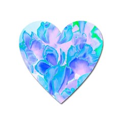 Ciclamen Flowers Blue Heart Magnet