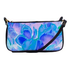 Ciclamen Flowers Blue Shoulder Clutch Bag