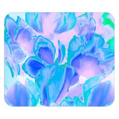 Ciclamen Flowers Blue Double Sided Flano Blanket (small) 