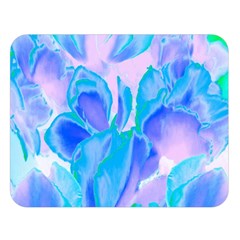 Ciclamen Flowers Blue Double Sided Flano Blanket (large) 