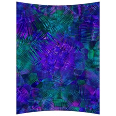 Indigo Abstract Art Back Support Cushion by SpinnyChairDesigns