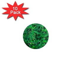 Jungle Green Abstract Art 1  Mini Magnet (10 Pack)  by SpinnyChairDesigns