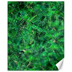 Jungle Green Abstract Art Canvas 16  X 20  by SpinnyChairDesigns