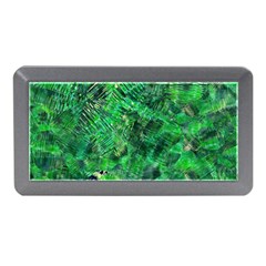 Jungle Green Abstract Art Memory Card Reader (mini) by SpinnyChairDesigns
