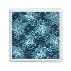 Teal Turquoise Abstract Art Memory Card Reader (square) by SpinnyChairDesigns