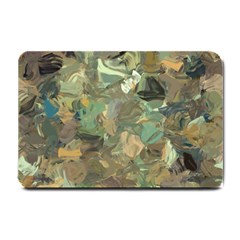 Earth Colors Abstract Art Small Doormat  by SpinnyChairDesigns