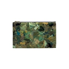 Earth Colors Abstract Art Cosmetic Bag (small) by SpinnyChairDesigns