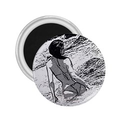 Beauty At The Beach, Bikini Girl Bathing In Bay 2 25  Magnets by Casemiro