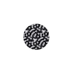 Black And White Abstract Art 1  Mini Buttons