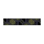 Grey Green Black Abstract Checkered Stripes Flano Scarf (Mini) Front